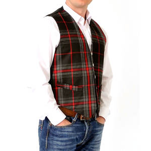 Gilets/gilets en tartan à motif droit écossais/irlandais formel avec fermeture à boutons Scotland Kilt Company gilets écossais pour hommes - Product Image 4