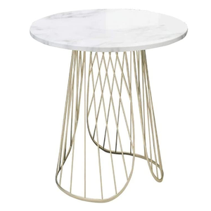 Table basse sur mesure Mobilier moderne Mable Top Derniers meubles de style Support personnalisé poli or Intérieur Extérieur - Product Image 1