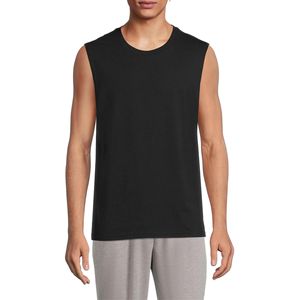 Optimum Mobility <b>Black</b> <b>Tank</b> <b>Top</b> for Men Breathable with Wide Armholes for Gym & Sports Training - Product Image 1