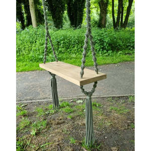 Balançoire en bois rustique pour intérieur/extérieur, confortable, idéale pour la décoration de mariage et comme mobilier d'extérieur - Product Image 2