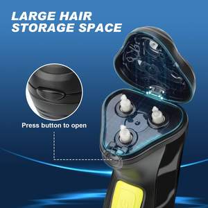 Afeitadora Eléctrica Profesional para Hombres, Motor Potente, Afeitadora Eléctrica con Cable, Recortadora de Pelo Retráctil para Uso Facial, Lavable - Product Image 2