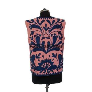 Veste en coton pour femme, imprimé floral Suzani tissé à la main, boutons recouverts, automne-hiver, confortable et respirante - Product Image 6