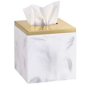 Couvercle de boîte à mouchoirs en résine durable et élégant pour les salles de bains et les salons et les bureaux avec un look moderne et charmant - Product Image 4