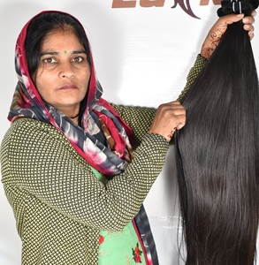 Extensiones de cabello humano virgen sin procesar de templo indio, Frontal ondulado con alineación de cutícula, estilo de onda Natural profundo Suelto - Product Image 5