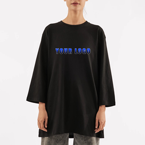 Ropa informal de alta calidad 100% algodón 220 GSM camiseta ligera de manga larga para mujer camiseta transpirable de Hip Hop para mujer - Product Image 5