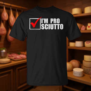 T-Shirt Pro Sciutto, Design original italien, chemise noire pour hommes - Product Image 3