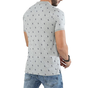 เสื้อโปโลผู้ชายทรงสลิมฟิต สไตล์ลำลอง สตรีทแวร์ ผ้าฝ้าย 100% ลายพิมพ์แฟชั่น จำนวนมาก เสื้อโปโลเรียบๆ เสื้อโปโลผู้ชาย - Product Image 4