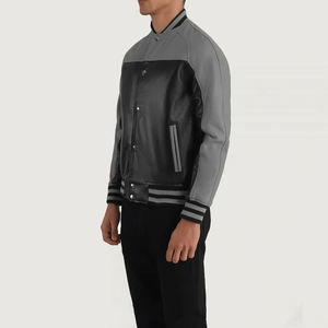 เสื้อแจ็กเก็ตสำหรับผู้ชายเสื้อแจ็กเก็ตทีมตัวแทนหนังพรีเมี่ยมเสื้อผ้าแนวสตรีทในเมืองสำหรับฤดูหนาวใส่สบายออกแบบโลโก้ได้ตามต้องการ - Product Image 3