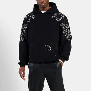 เสื้อฮู้ดผ้าฝ้าย100% สำหรับผู้ชายทรงเข้ารูปปกติมีซิปงานปักลายด้วยหินเป็นมิตรกับสิ่งแวดล้อม300กรัมฤดูใบไม้ร่วง - Product Image 3