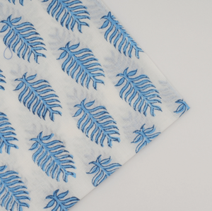 Serviettes de table carrées en coton à fleurs bleu céruléen de haute qualité pour les mariages et les hôtels à la maison. - Product Image 6