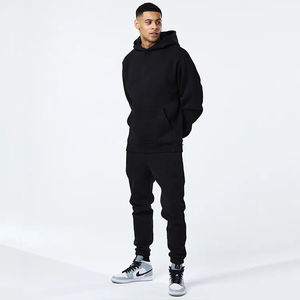 Hip Hop Logo personnalisé coton polaire pull à manches longues col rond unisexe Streetwear hommes sweat à capuche survêtement - Product Image 6