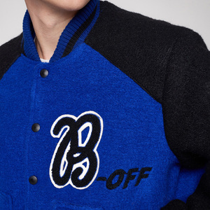Chaqueta universitaria de lona de gran tamaño para hombre de lujo, gran oferta de la mejor calidad, decoración de patrón de estilo Letterman con cuello levantado para invierno - Product Image 3