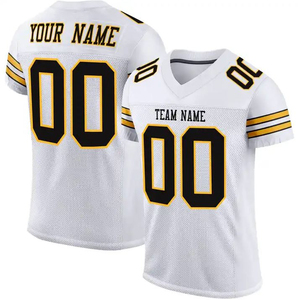 Camiseta de fútbol americano de poliéster de alta calidad, patrones de números de manga corta, ropa de equipo transpirable con mangas cortas de talla grande - Product Image 4