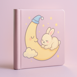 LABON 귀여운 토끼 문 PU 노트북 만화 스퀘어 저널 어린이 소녀 맞춤형 하드 커버 취침 일기 OEM ODM - Product Image 4