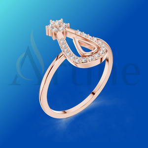 Elegante anillo de diamante CZ de plata de 18 quilates para joyería de fiesta - Product Image 1