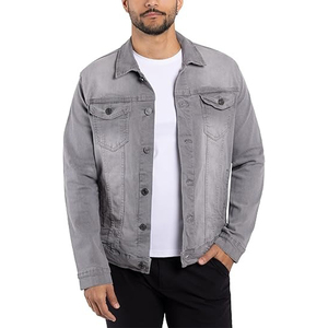 Veste en jean pour homme de qualité supérieure, nouveau style, logo personnalisé, respirante et élégante pour l'hiver, techniques de lavage décontractées - Product Image 2