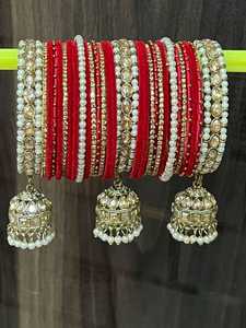 AM IMPEX Bracelets en verre multicolores de haute qualité faits à la main Ensemble Churiyan pour femmes pour mariage indien pakistanais - Product Image 2