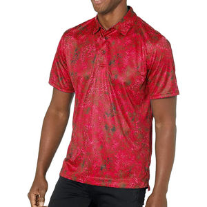 Camisa de golf de manga corta de secado rápido de algodón formal de punto sólido para hombre - Product Image 5