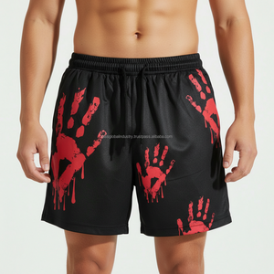 Shorts décontractés pour hommes en maille respirante à séchage rapide avec motif graphique personnalisé – Collection Été 2026 - Product Image 2