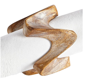 Anneaux de serviette en bois personnalisés vintage Anneau porte-serviettes personnalisable pour table de cuisine pour mariages et fêtes d'Inde - Product Image 1