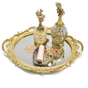 Bandeja de servicio de metal con forma rectangular de acero inoxidable decorativa de mesa con acabado plateado de nuevo diseño para servir bebidas y aperitivos - Product Image 4