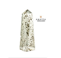 Obélisque de pyrite de pierre précieuse pour la guérison et l'équilibrage des chakras Tour d'agate de qualité supérieure Achetez des points de cristal d'Amayra Crystals Exports