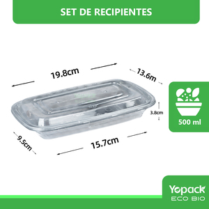Stile americano 500ml rettangolare PP contenitore 300 pezzo Set di plastica spedizione dal Messico - Product Image 3