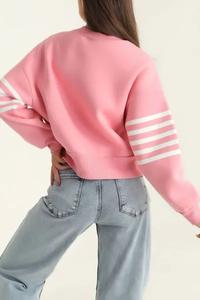 Sweat-shirt d'hiver élégant pour femmes Logo personnalisé Pull à épaules tombantes Arrivées Grandes tailles Arrivée Sweat-shirt pour femmes délavé - Product Image 6