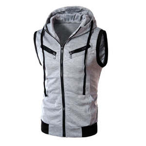 top quality <b>men</b> hoodies Custom Logo Unisex New Style <b>Sleeveless</b> Pullover <b>Hoodie</b> Best Street Wear for Winter - Product Image 3