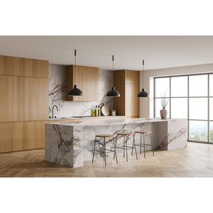 Custom Kitchen & Bathroom Vanity <b>Tops</b> Calacatta Quartz Stone Countertops Prefab Cut Carrara Calacata for Hotel Projects - Product Image 1