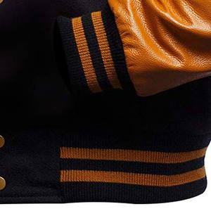 Chaqueta Varsity Personalizada 2026 para Hombre, con Cuello Alto de Lana, Exterior Transpirable de Nailon/Algodón, Bordada, Informal de Invierno, Estilo Universitario - Product Image 2
