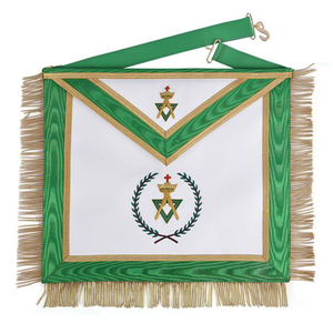 Seda azul Lodge cadena Collar Master Mason delantal brújula cuadrada | alambre de lingotes delantales de gran diseño personalizado - Product Image 3