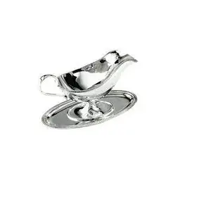 Wholesale Supplier Silver Finished Metal Shiny Polished Gravy Boats Available at Customized Shape and Shape