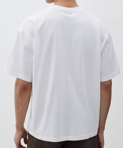 T-shirt formel pour homme avec impression de logo personnalisée, tendance, poids lourd, 180 grammes, 100% coton, couleur unie, design uni, tricoté - Product Image 3