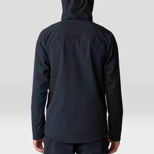 Precio bajo al por mayor de los hombres de lona de invierno chaqueta Softshell impermeable cortavientos de tela ligera de cuello alto OEM personalizable - Product Image 2