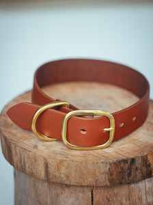 <b>Personalised</b> <b>Dog</b> <b>Collar</b> 38mm Wide - Tan - Product Image 6