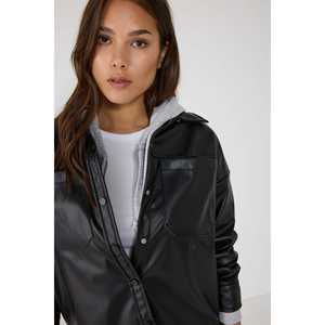 Chemise décontractée en similicuir avec logo sur le devant - Product Image 4