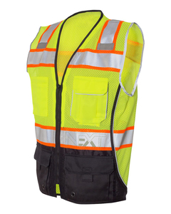 Chaleco de Seguridad Reflectante Transpirable de Alta Visibilidad al por Mayor, Color Rojo, Logotipos Personalizados, Múltiples Bolsillos, Ropa de Trabajo de Alta Calidad para Invierno - Product Image 5