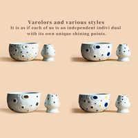 Ensemble de thé Matcha de style japonais Planet Ceramic, fouet à thé, support pour cuillère à Matcha, porte-cuillère à Matcha, bol à Matcha