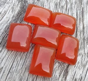 Aaa + chất lượng màu đỏ tự nhiên Carnelian hình chữ nhật hình Cabochon phẳng trở lại hiệu chỉnh lỏng đá quý cung cấp bán buôn - Product Image 3