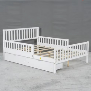 Base de Cama Completa de Madera Maciza con Cabecera Elegante y Almacenamiento Adicional para Adolescentes, Adultos o Apartamentos de Alquiler - Product Image 1