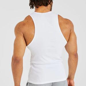 Camiseta sin mangas informal OEM para hombre, mezcla de algodón transpirable para trajes de verano, colores personalizados, tamaños y marcas ideales para marcas de moda - Product Image 2