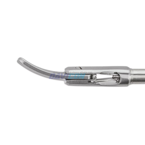 Ciseaux - 30 lames en acier inoxydable fortement courbées, tige de 5 mm, longueur de travail de 7'' (17,8 cm), poignée à pression de 12'' (30,5 cm), VATS - Product Image 5