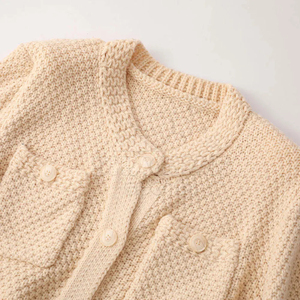 Cardigan en maille côtelée décontracté pour femme Saleh Enterprises, style coréen, en acrylique/polyester, doux, chaud et tendance - Product Image 2
