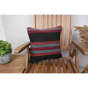 Multicolor Kilim Patchwork Wool Pillow 16x16 Inch Luxury Decorative <b>Cushion</b> Vintage Fluffy Leaves Pattern Portable Bedding - Product Image 1