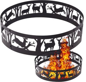 Modern Outdoor Campfire Fire Pit with Galvanized Square Body and Enhanced Smokeless Function for Cooking - Product Image 1