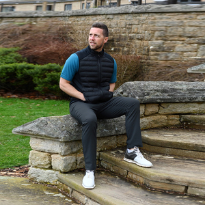 Pantalon de Golf de haute qualité pour hommes de couleur noire évacuant l'humidité Spandex pantalon de survêtement décontracté pantalon de Golf extensible - Product Image 6