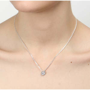 NOVAMART Fine Women's Girls' 925 Sterling Silver Rhodium Plated <b>Rope</b> Pendant <b>Chain</b> White Gold Rose Options Featuring Zircon Diam - Product Image 6