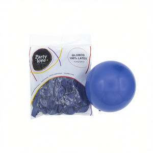 ลูกโป่งปาร์ตี้เลิฟลาเท็กซ์สีฟ้า 12 ซม. ของตกแต่งปาร์ตี้แบบย่อยสลายได้ - Product Image 2