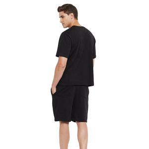 Venta caliente Unisex Pantalones cortos de algodón con estampado personalizado y Conjunto de camiseta de secado rápido de talla grande trajes de patrón sólido - Product Image 6